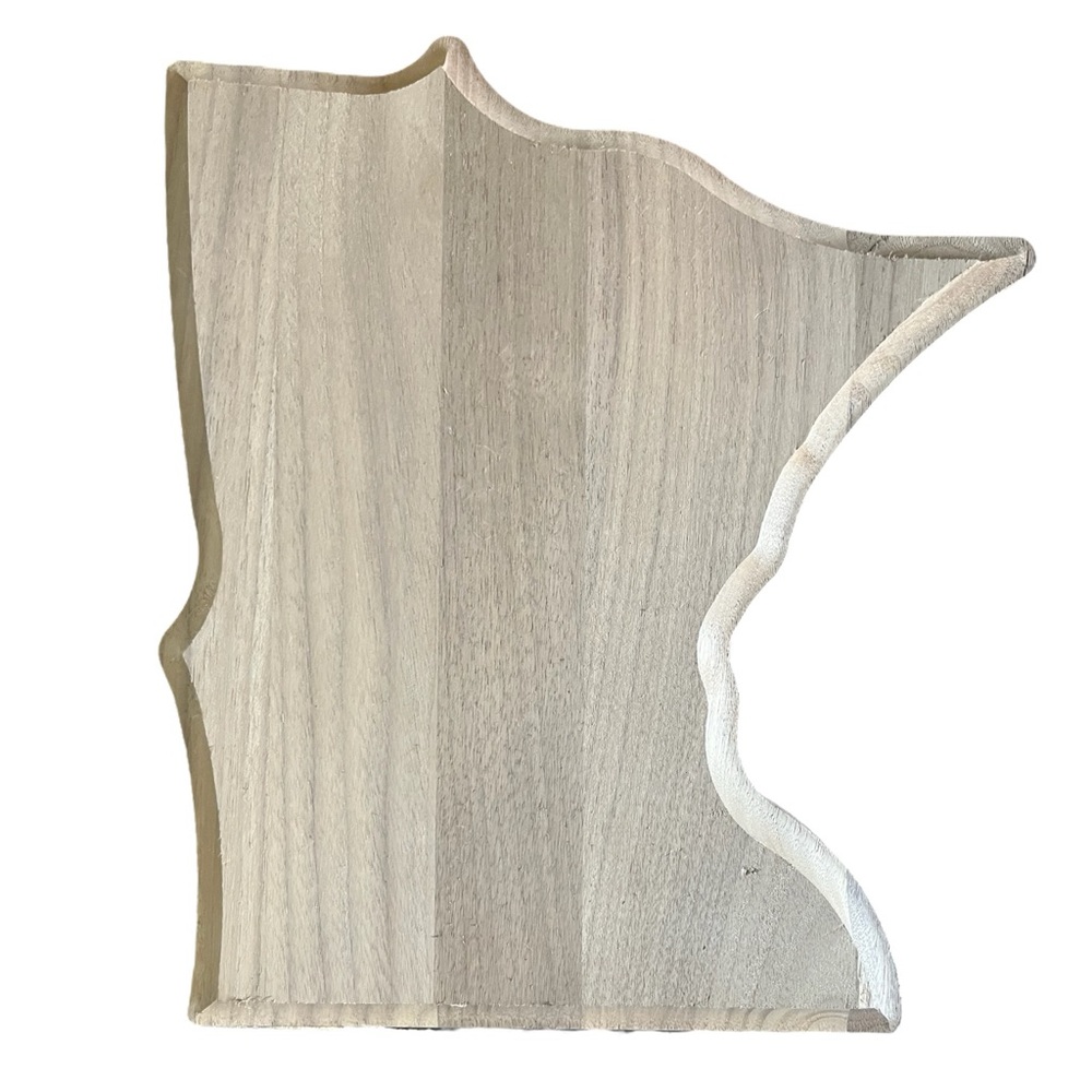 Minnesota State MN Wood Cut Out Wall Art Plank DIY Crafts Decoration Rustic
